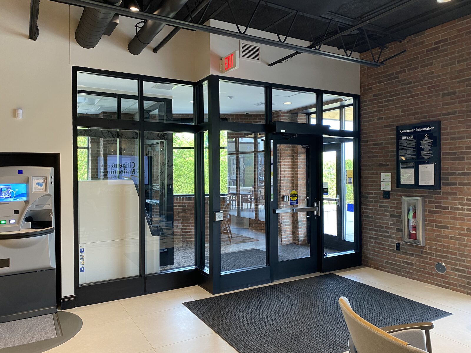 Completed glass installation project by Reed City Glass Reed City Michigan