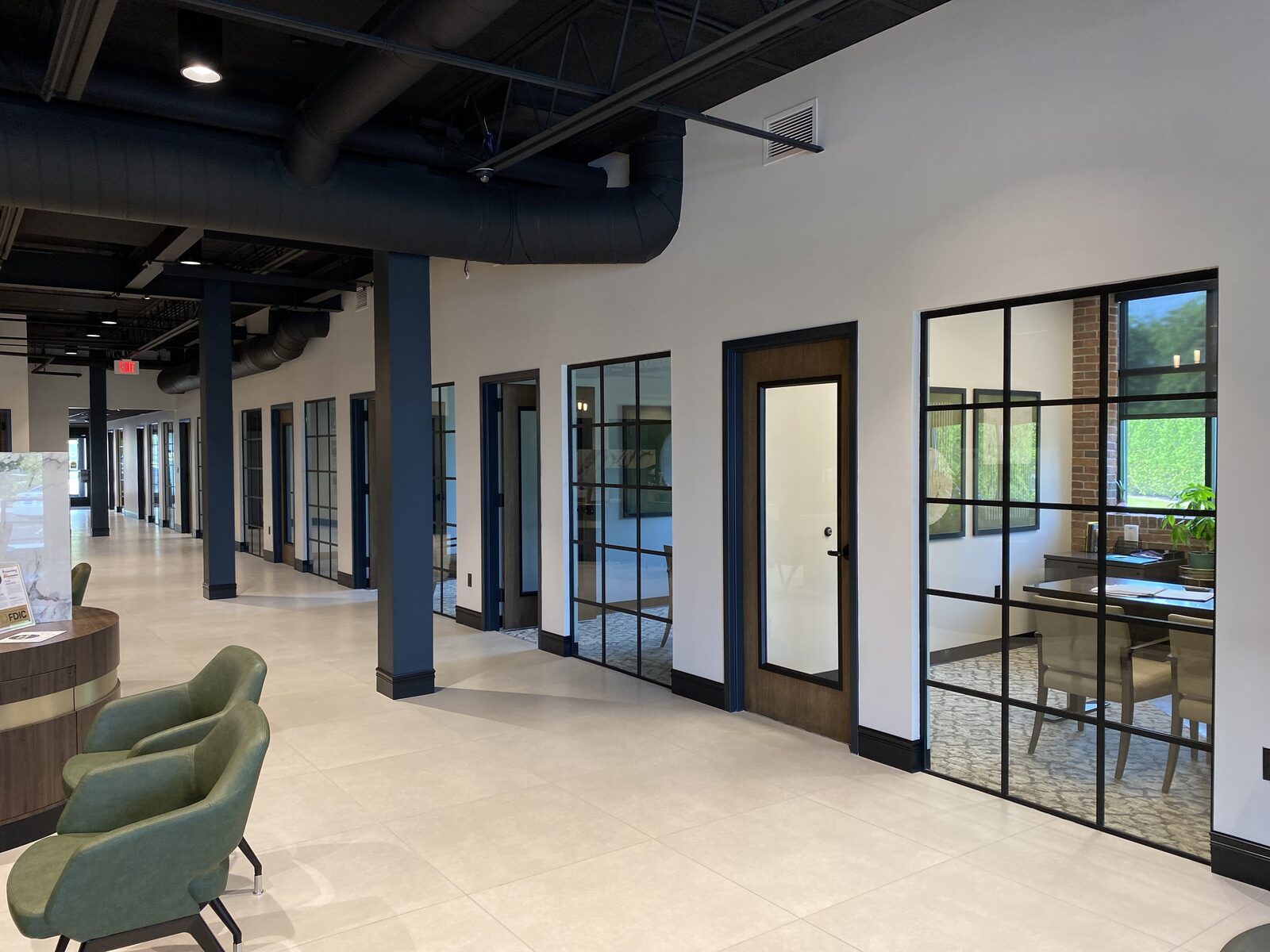 Interior glass partition installation — Reed City Glass West Michigan