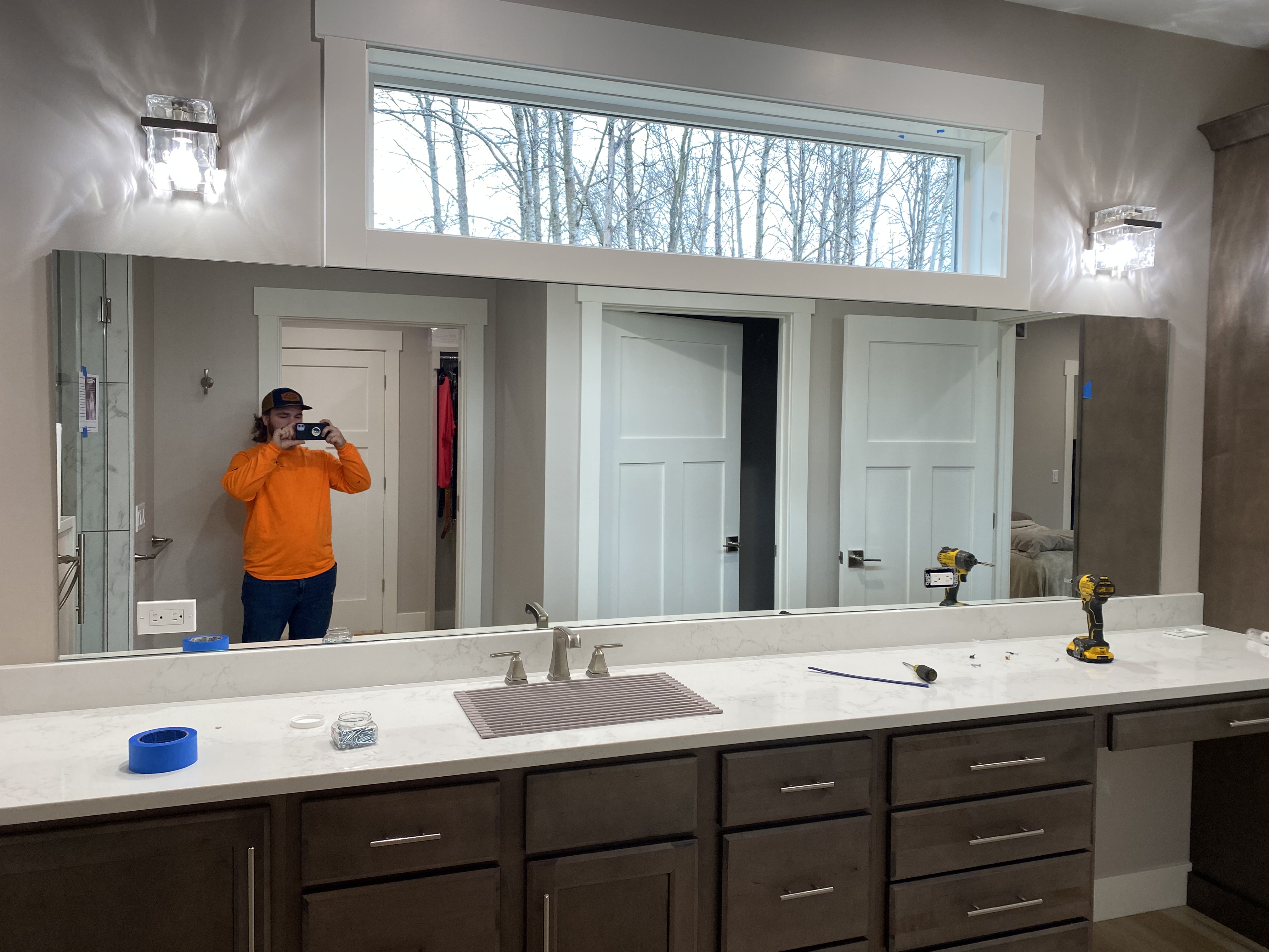 Custom mirror installation — Reed City Glass West Michigan